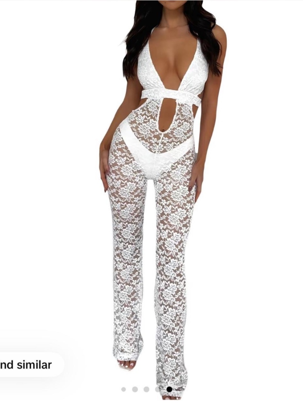 OUTCAST WHITE LACE JUMPSUIT
